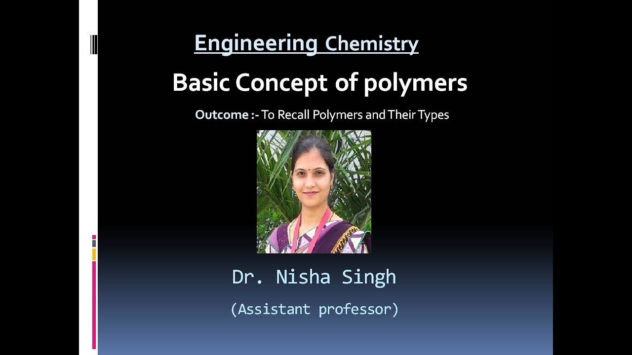 (POLYMER- LECTURE-1) Basics of Polymers By Dr. Nisha Singh