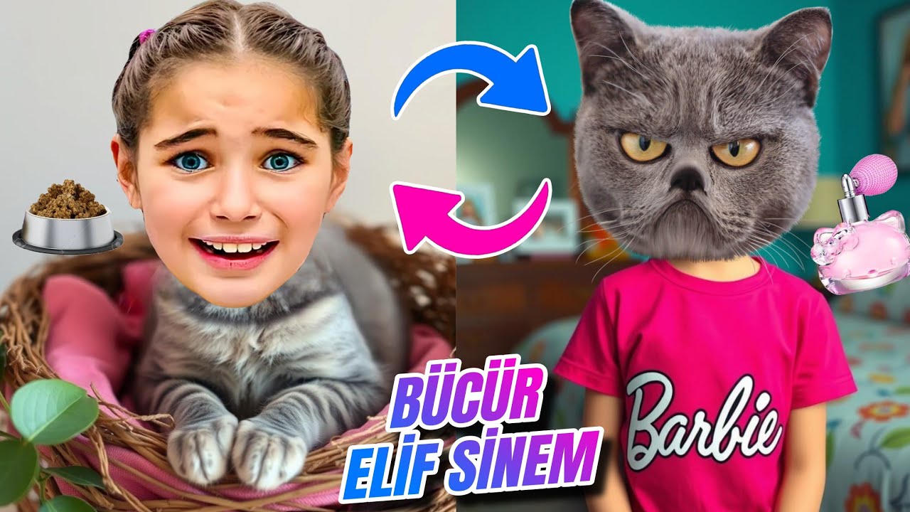 ELİF SİNEM KEDİ OLDU ‼️ BÜCÜR ELİF OLDU ROLLER DEĞİŞTİ !! 