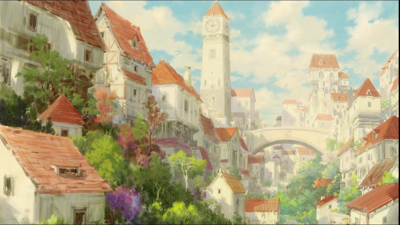 Fantasy Village / Digital Painting, Concept Art, Time-Lapse