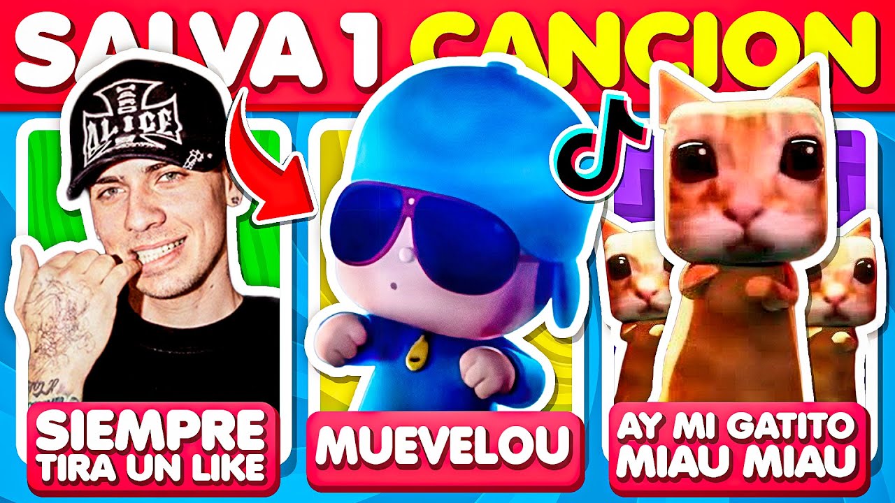 RETO MÚSICA 😲🎶 SALVA SOLO UNA CANCIÓN DE TIKTOK #5 - TriviaTime