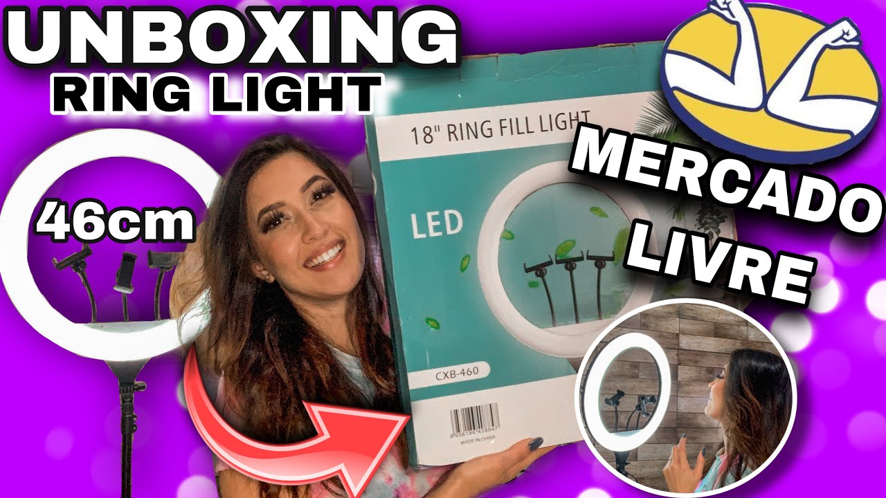 RING LIGHT 46CM 18” do MERCADO LIVRE | UNBOXING + Preço