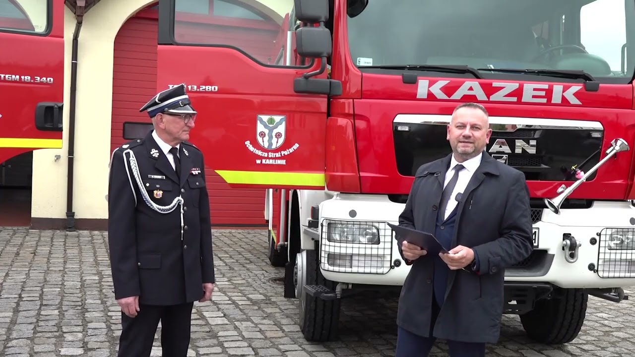 Przekazanie umowy na na zakup nowego średniego wozu bojowego dla jednostki OSP Karlino