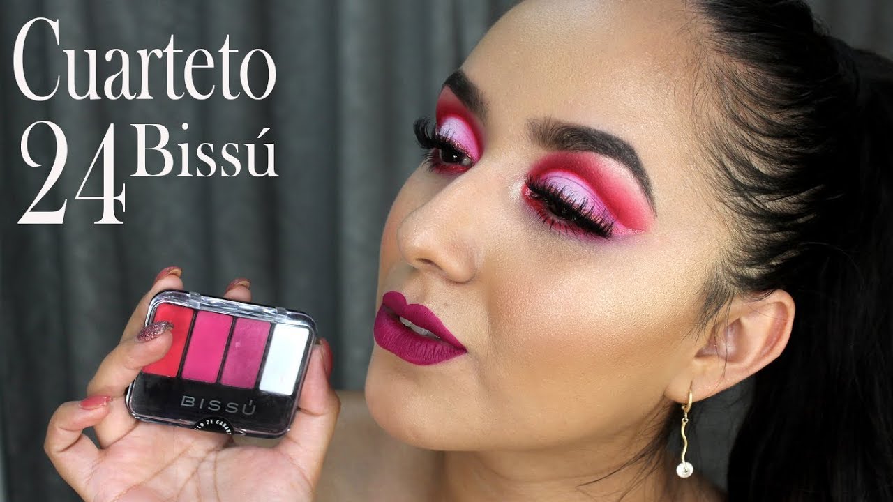 Maquillaje Cuarteto 24 de Bissú | Cut crease Fucsia