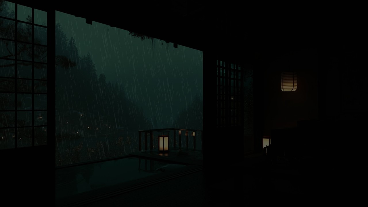 Peaceful Spring Garden Rain 🌧 (No Ads) | Gentle Night Rain over Blossoms for Deep Sleep