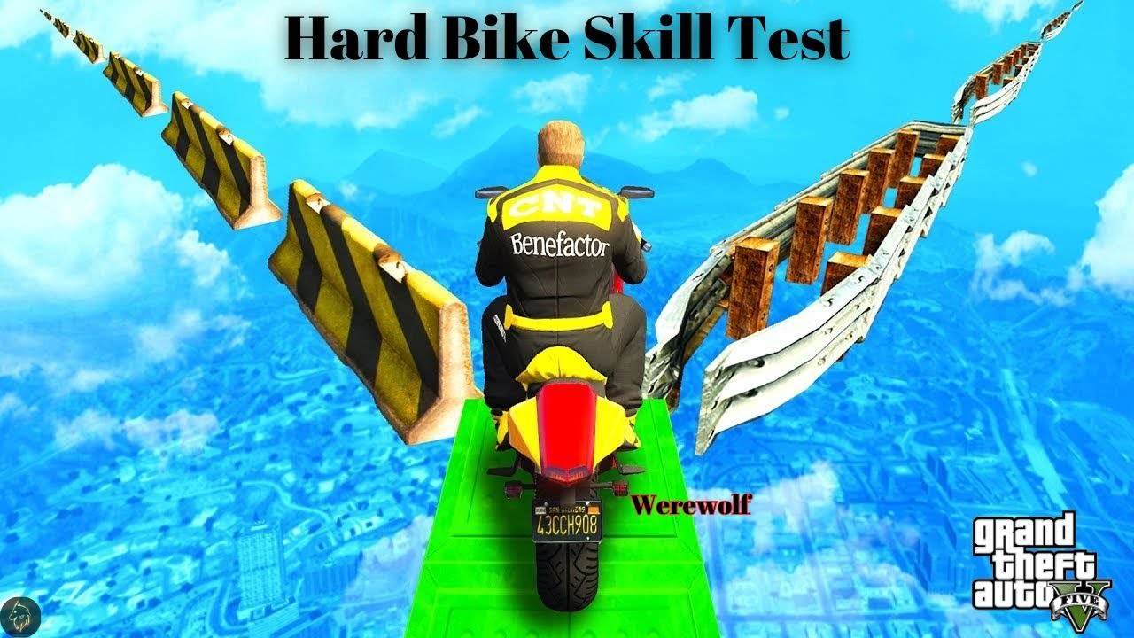 Hard Bike Skill Test😤 | Gta 5 Stunt Race -Werewolf Tamil Gaming🐺