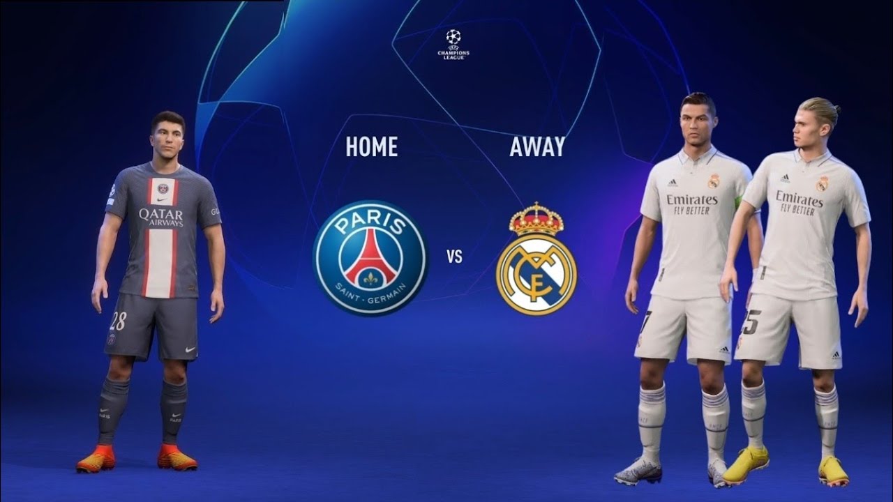 Fifa 23 Paris SG vs Real Madrid, Stadium Parc Des Princes, Champions League, Messi vs Ronaldo,