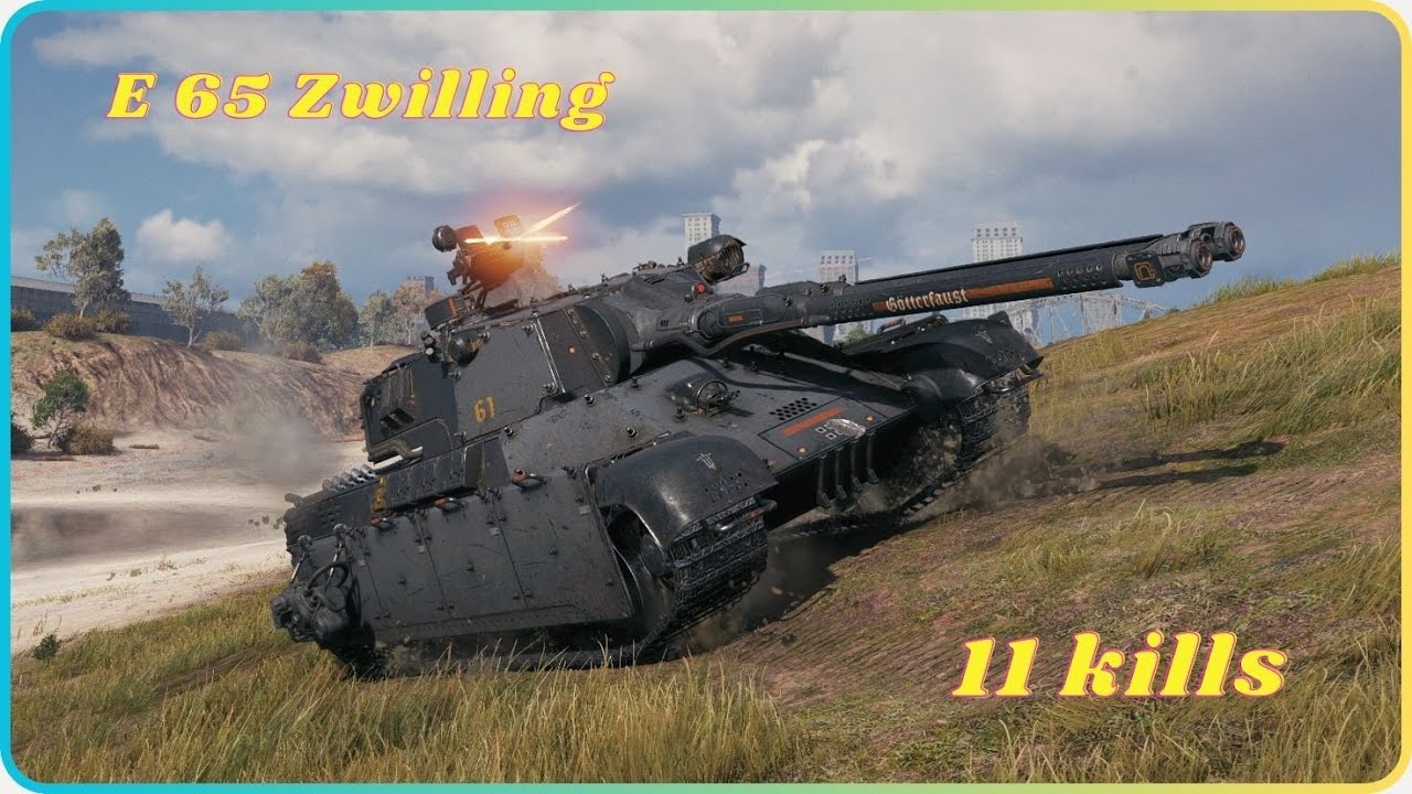 Unkillable Run – E 65 Zwilling 10 Kills, No HP Lost.  World of Tanks Top Replays.