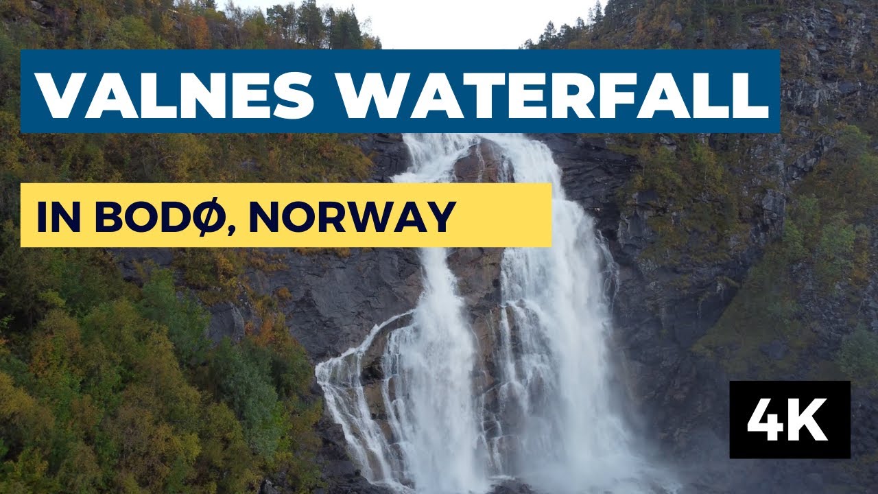 Bod&oslash; by drone - Valnesfossen waterfall and &Aring;seli stream - Sept 2021