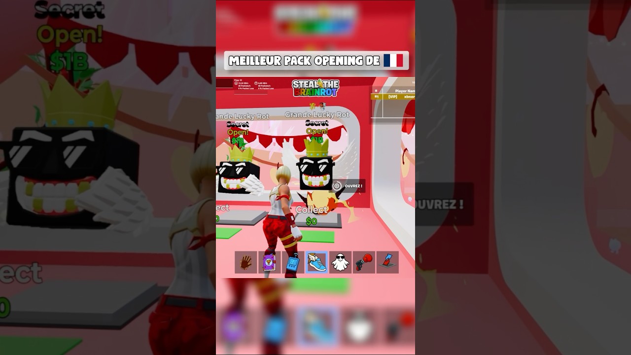 LE MEILLEUR PACK OPENING DE FRANCE 🇫🇷 sur steal the brainrot .. #brainrot #roblox #xbner #fortnite