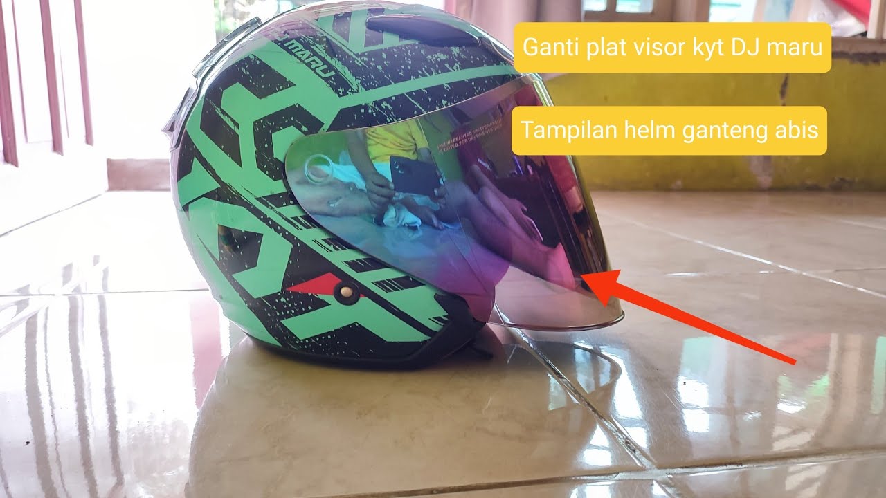 Tutorial ganti flat visor jadi keren...di helm KYT dj maru
