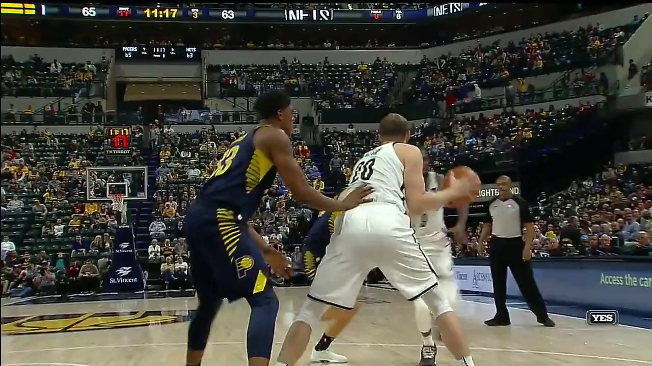 Timofey Mozgov vs Pacers  18. 10. 2017
