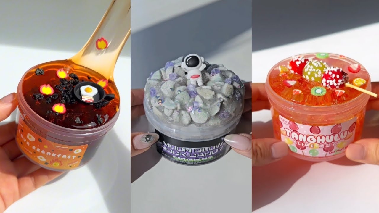 Best Ever Satisfying/ASMR/relaxing Crunchy Lava Rocks slime compilation #44 (REQUESTED)