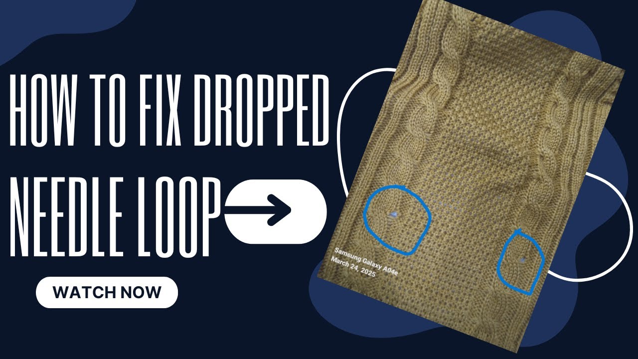 STOLL M1 how to fix dropped needle loop