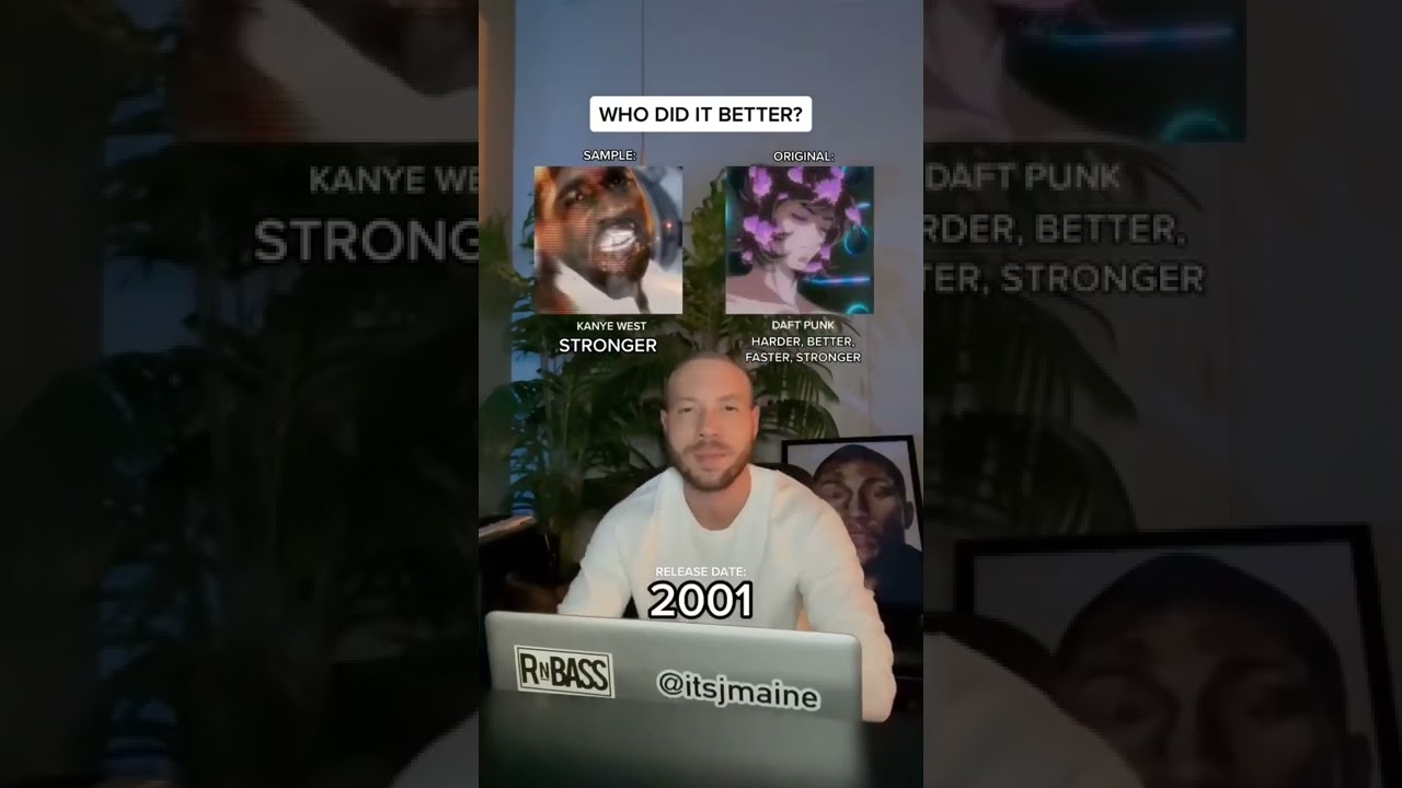 Who Did It Better? Kanye West &ldquo;Stronger&rdquo; Or Daft Punk? #shorts #kanyewest #daftpunk #sample #samples