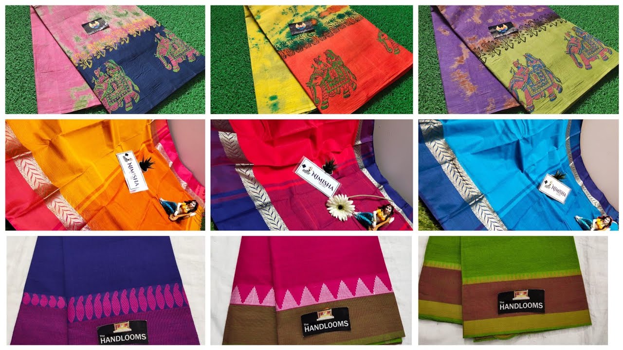 All variety cotton sarees collections