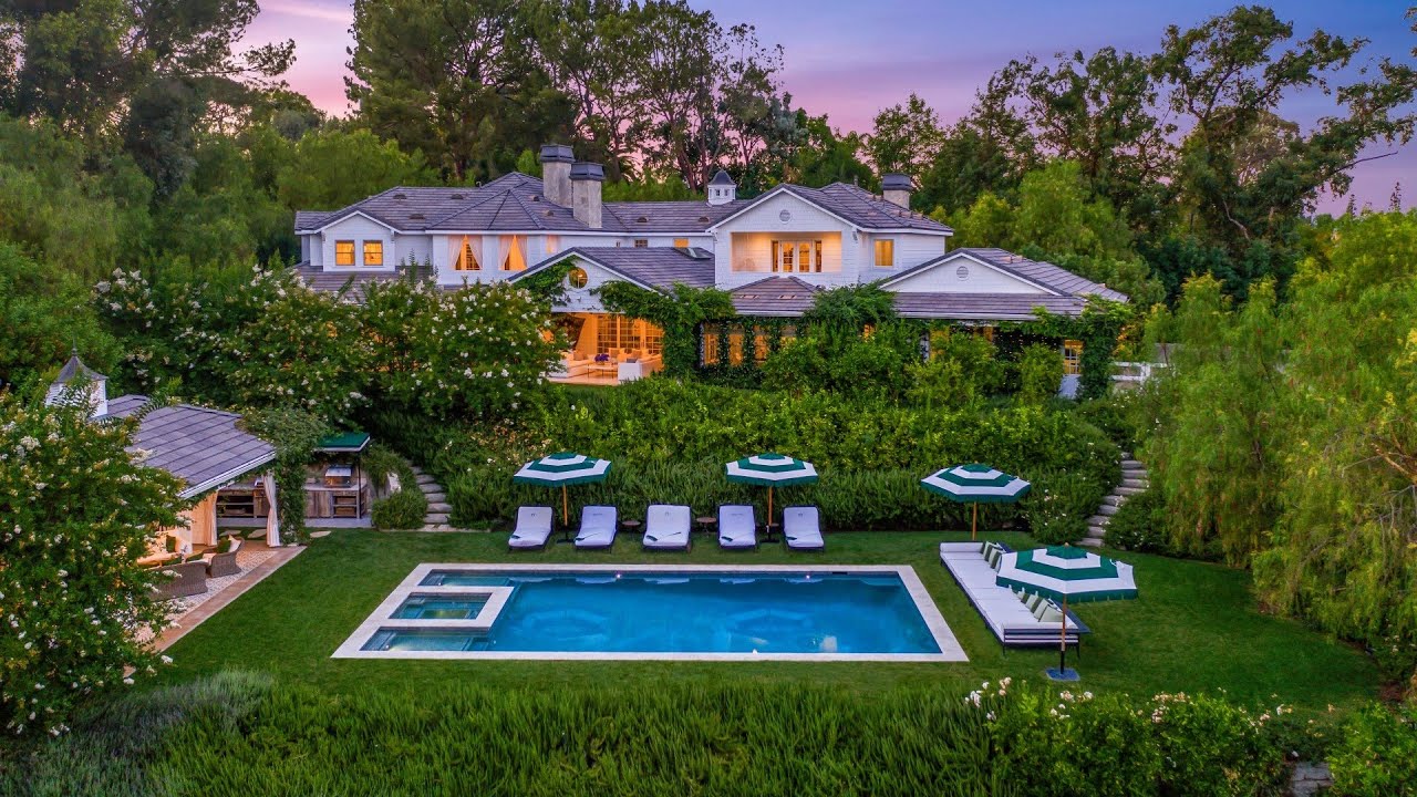 Charming $19,995,000 Hidden Hills Estate offers perfectly mature English style gardens