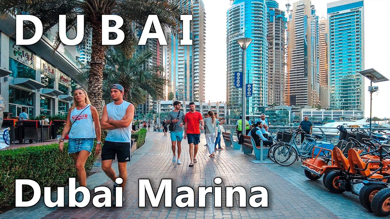Dubai Marina Walking Tour 4K 🇦🇪