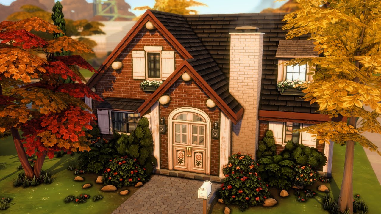 Small Brick Cottage 🏡 The Sims 4 Speed Build | No CC