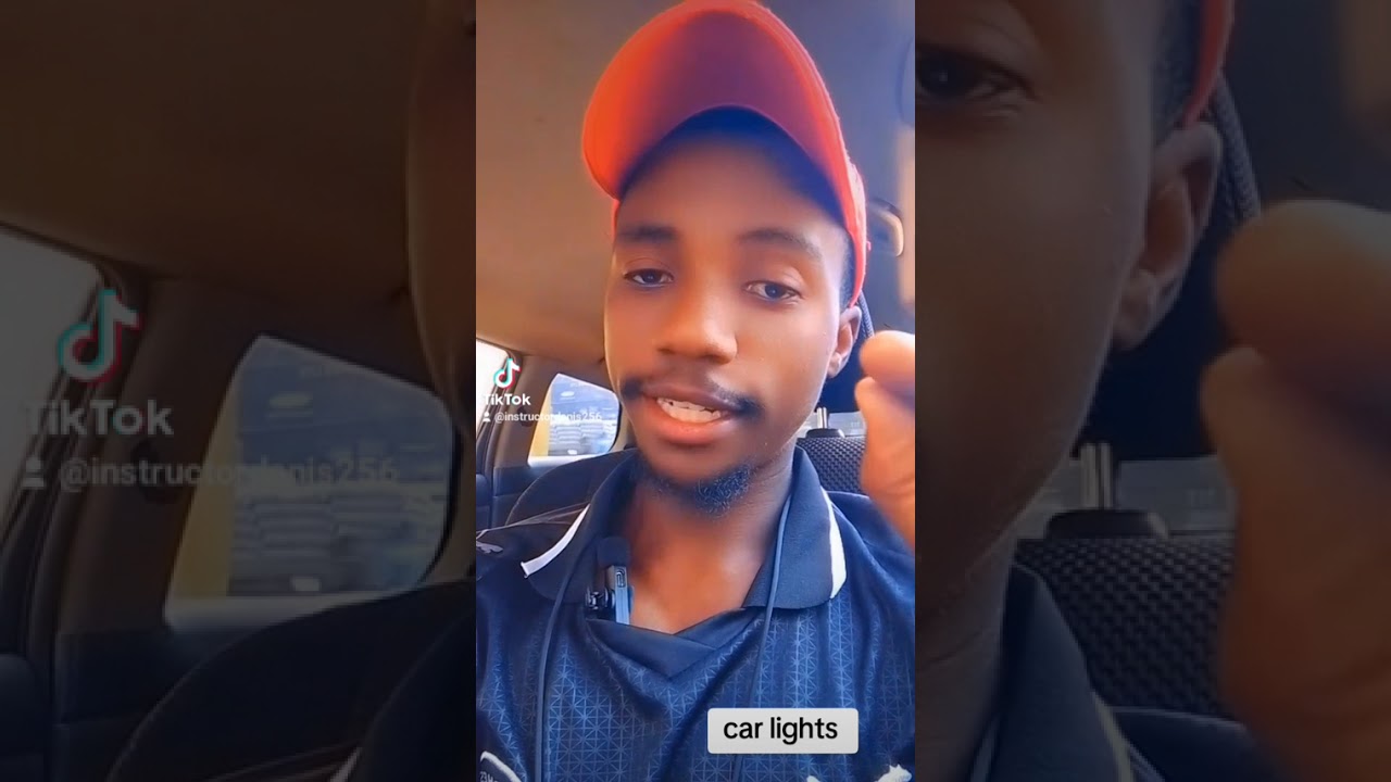 Saloon cars lights and their meanings explained in Luganda by instructor denis 