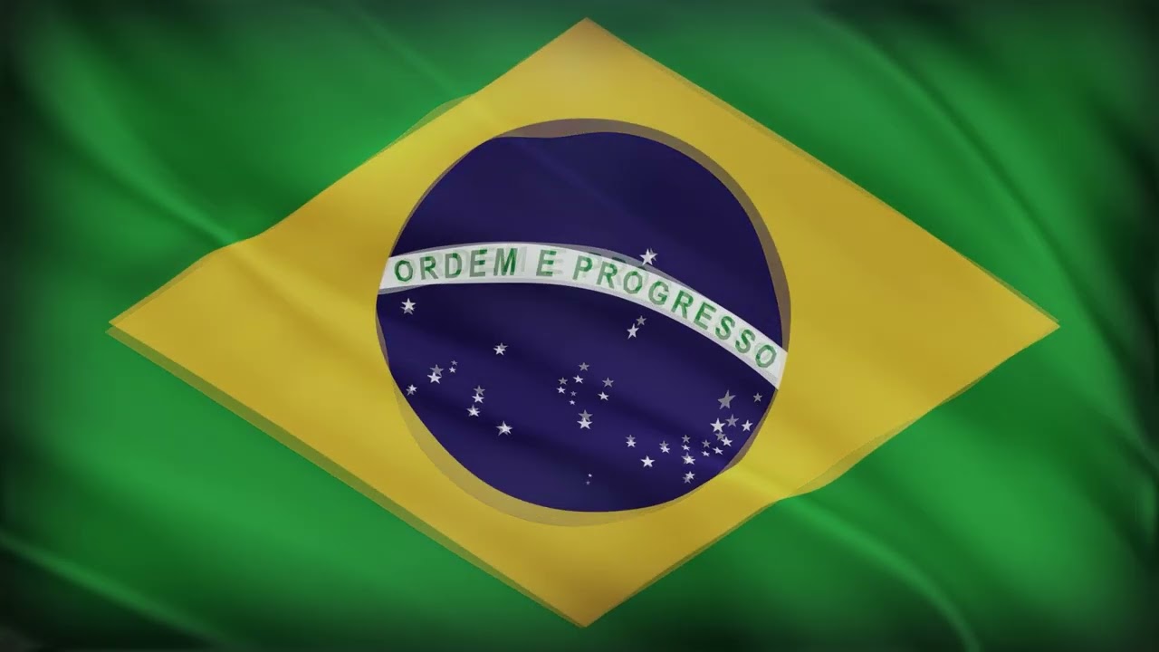 Brazil Flag Waving Brazil Flag Background Video