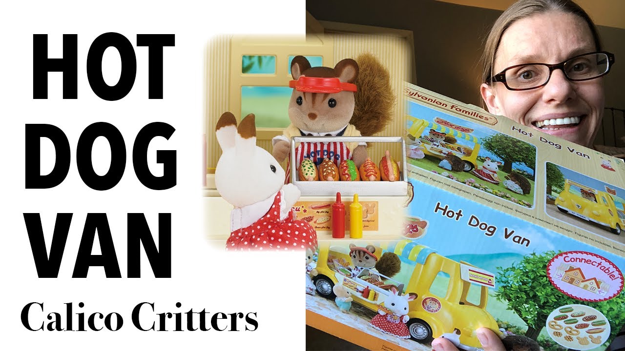 We FINALLY got the Calico Critters 🌭HOT DOG VAN!! Father Chipmunk tries it out! (Sylvanian Families)