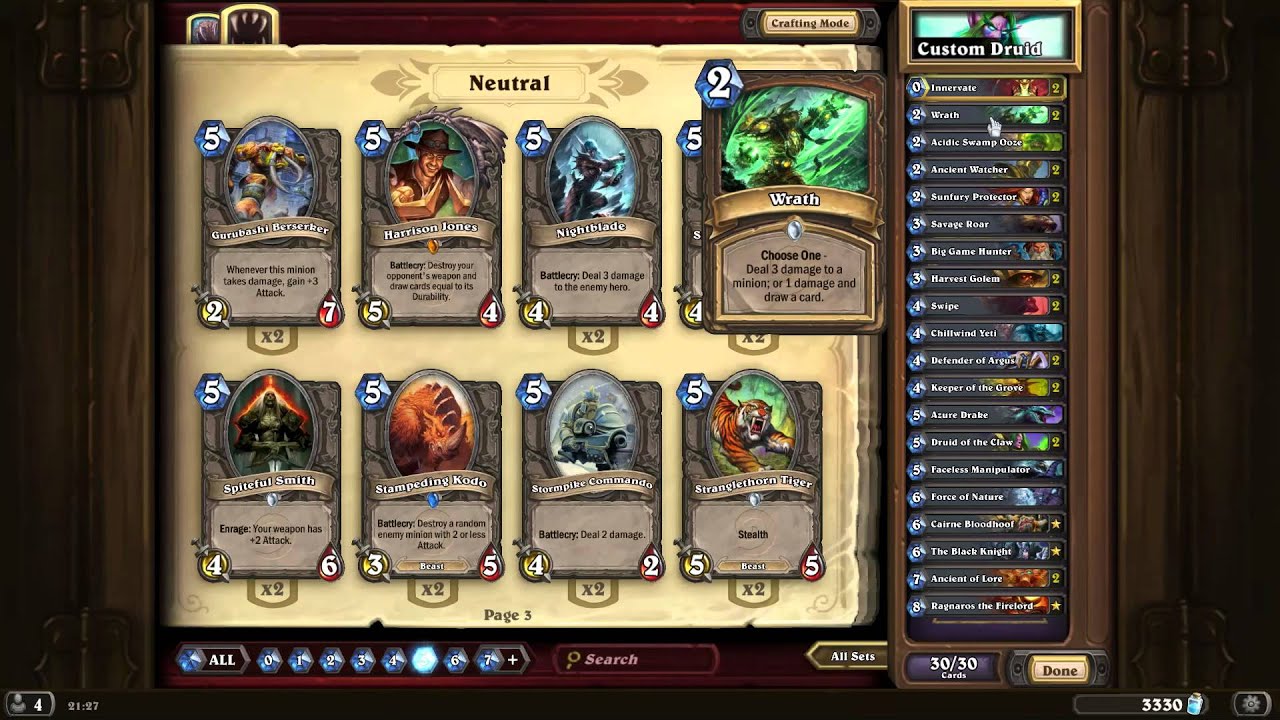 [Hearthstone FR] Construire et adapter Druide Ancient Watcher Pt 2