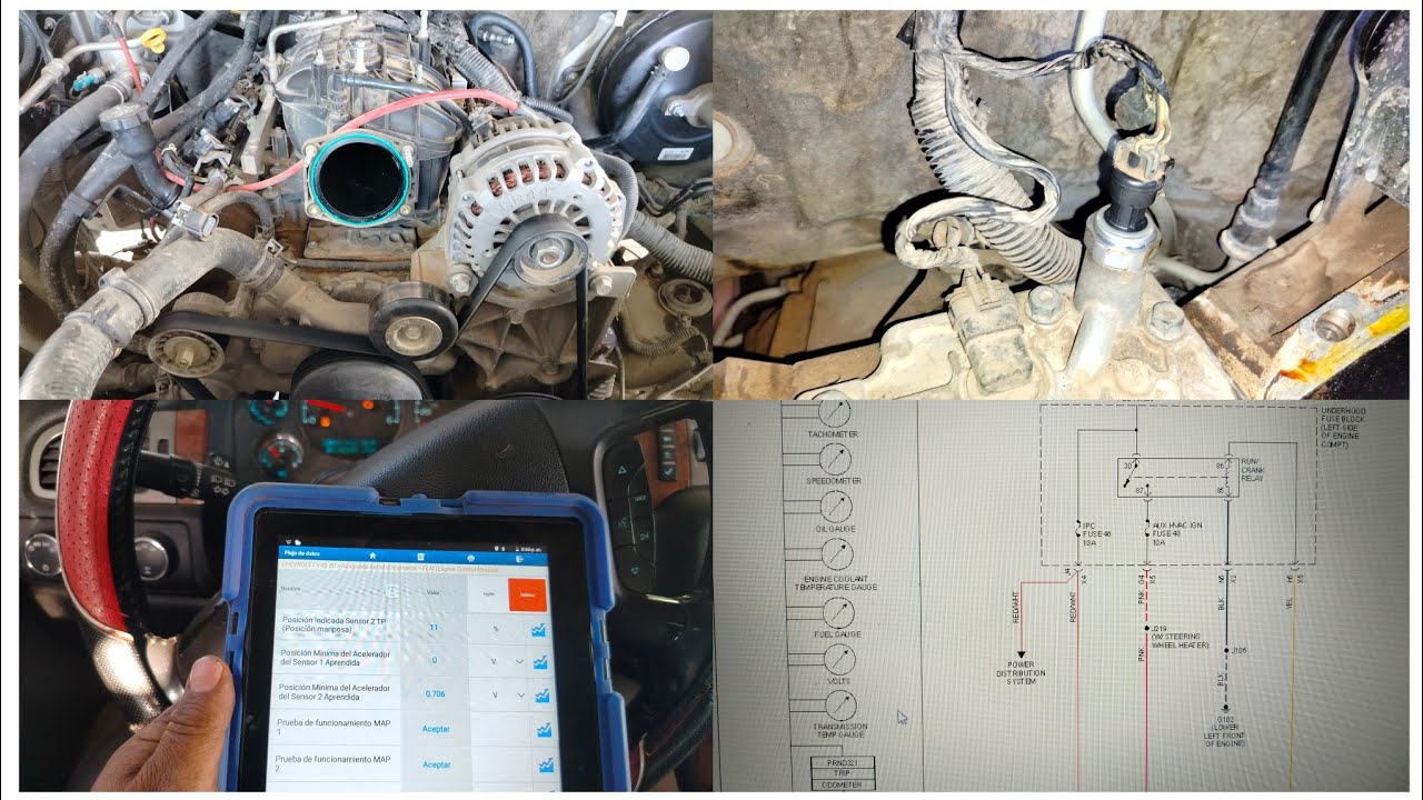 Chevrolet problema de presión de aceite motor 5.3 caso común con diagrama 