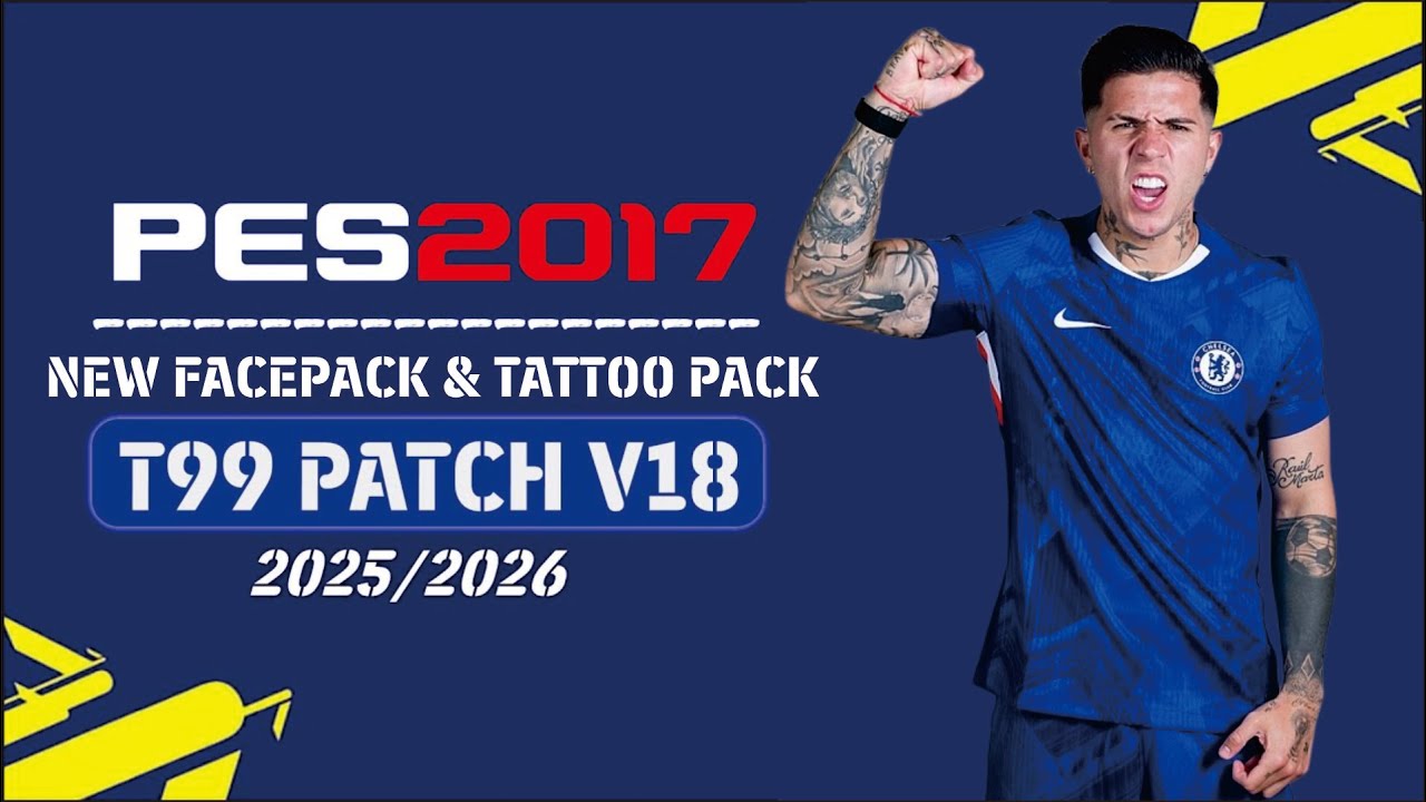 PES 2017 Facepack & Tattoo Pack Update 2026 | PES 2017 Patch 2026