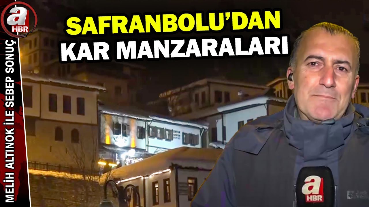 Yılbaşında Safranbolu'dan kar manzaraları! Tarihi konaklar karla kaplandı | A Haber