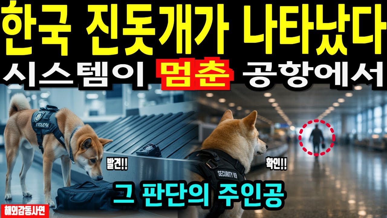 [해외감동사연] 시스템이 멈춘 그날, 공항은 조용했다｜진돗개의 선택