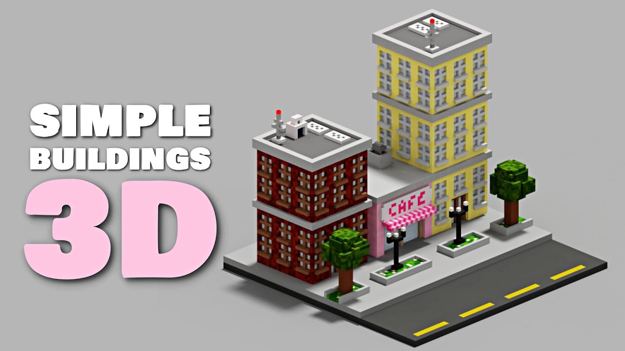 MAGICAVOXEL - Creating Simple Buildings 3D (Time Lapse)