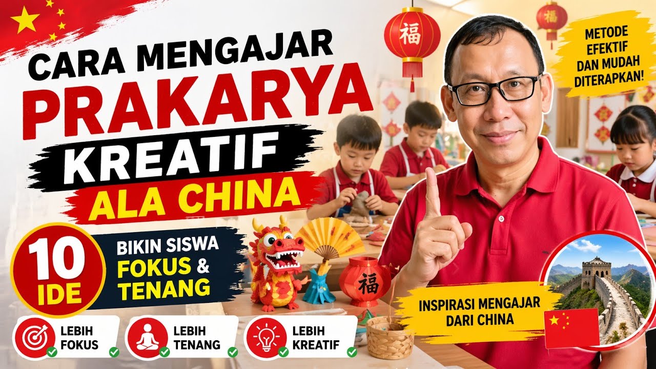 CARA MENGAJAR PRAKARYA ALA CHINA - 10 CONTOH MENGAJAR YANG MEMBUAT ANAK FOKUS, TENANG DAN KREATIF