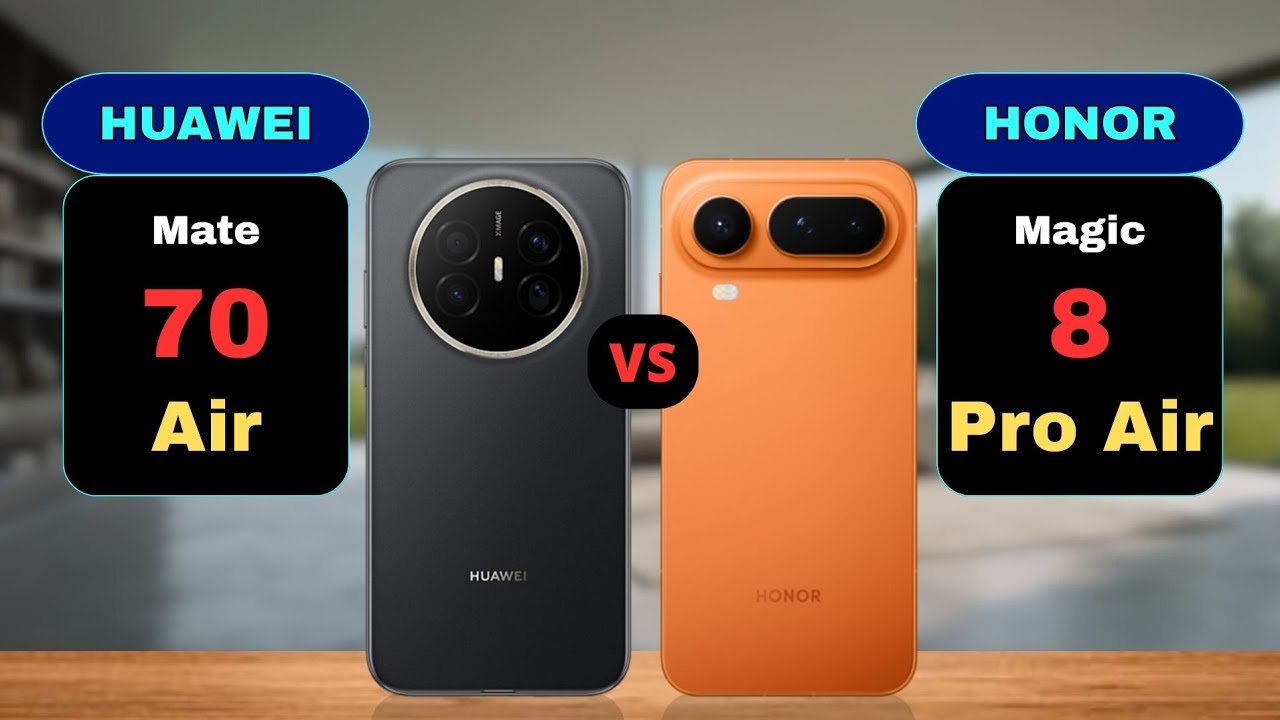 Por&oacute;wnanie Huawei Mate 70 Air i Honor Magic 8 Pro Air