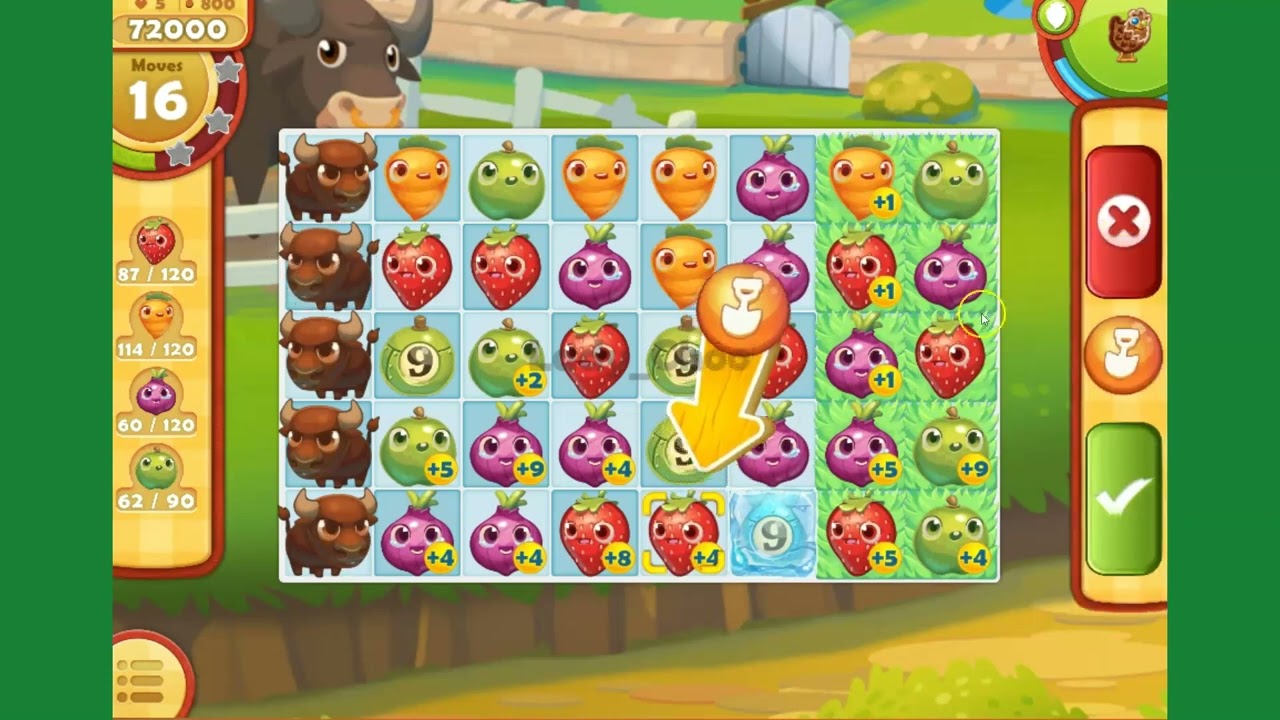 Farm Heroes Saga level 800 companion 2 stars