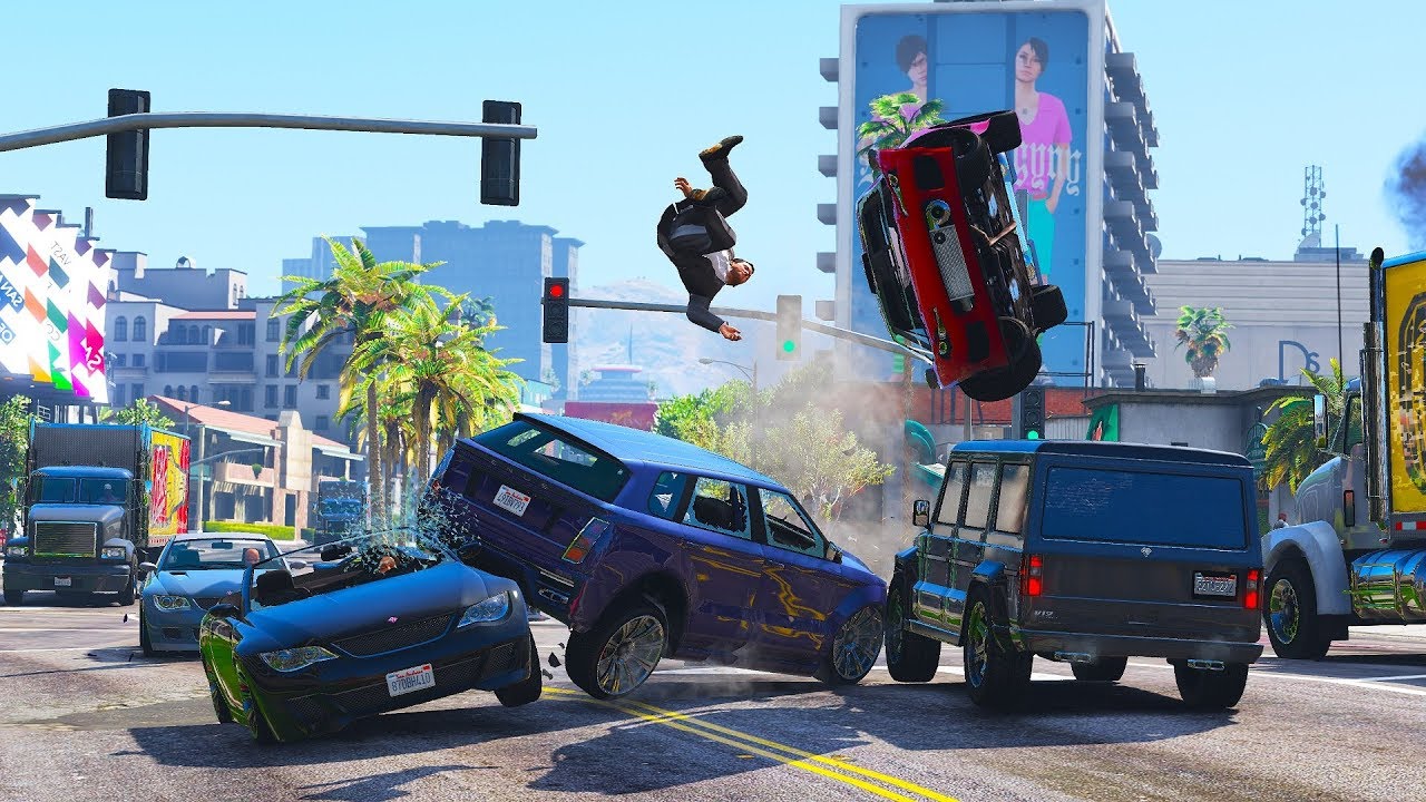 GTA 5: Realistic Crash Deformation Mod (Epic Ragdolls): Vol.14