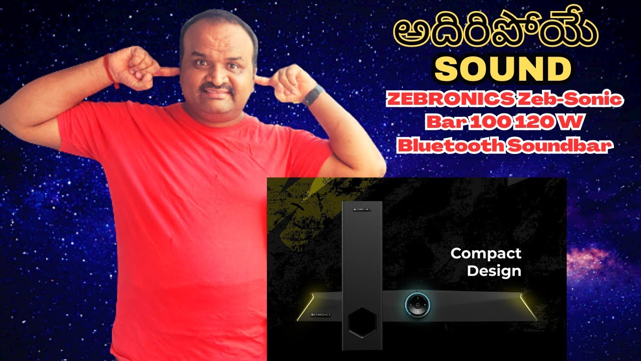 ZEBRONICS Zeb-Sonic Bar 100 120 W Bluetooth Soundbar  (Black, 2.1 Channel) Unboxing & Review
