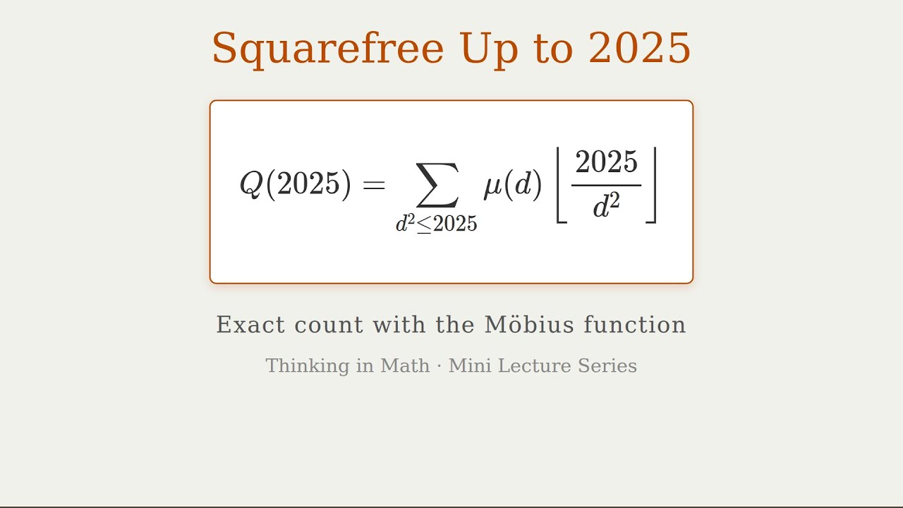 Сколько бесквадратных чисел будет к 2025 году?