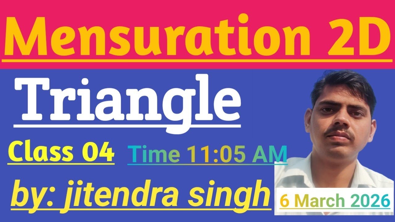 Mensuration 2D Equilateral triangleral class 04||by jitendra singh🙏🙏
