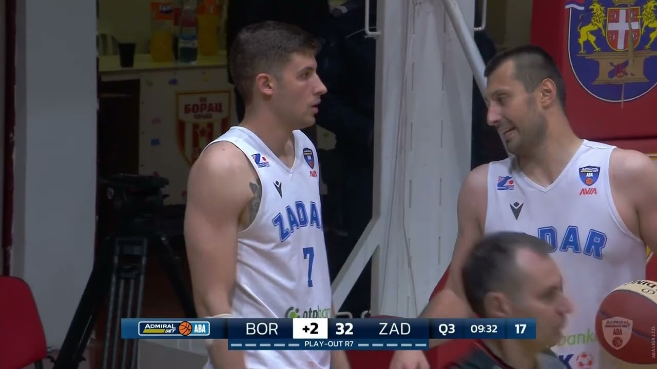 AdmiralBet ABA League 2025/26, highlights, Play-out Round 7: Borac Mozzart - Zadar (3.4.2026)