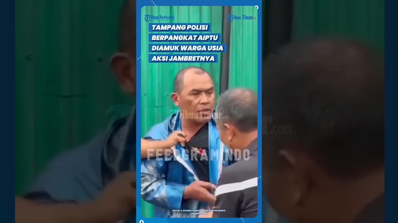 POLISI BERPANGKAT AIPTU DIAMUK WARGA USAI TERTANGKAP BASAH LAKUKAN PENJAMBRETAN