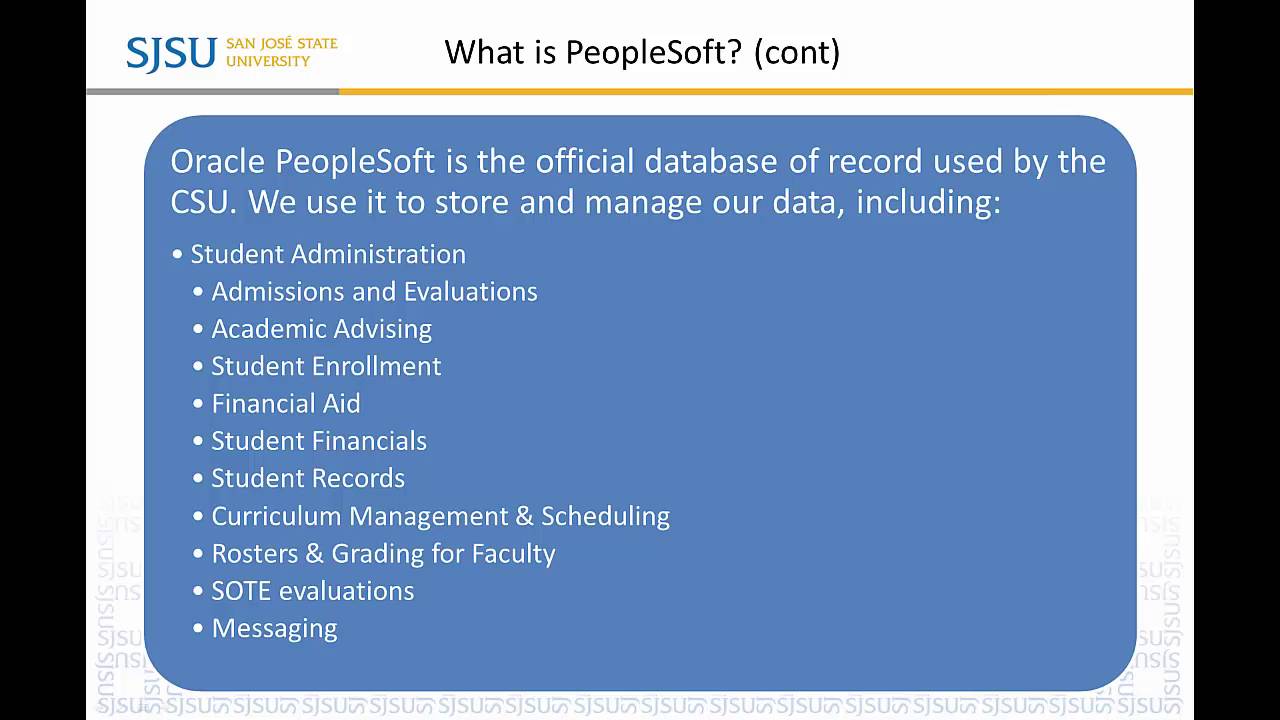 Intro to PeopleSoft&mdash;Introduction