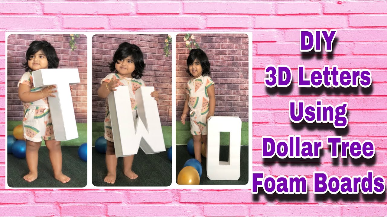 DIY 3D Letters || Using Dollar Tree Foam Boards