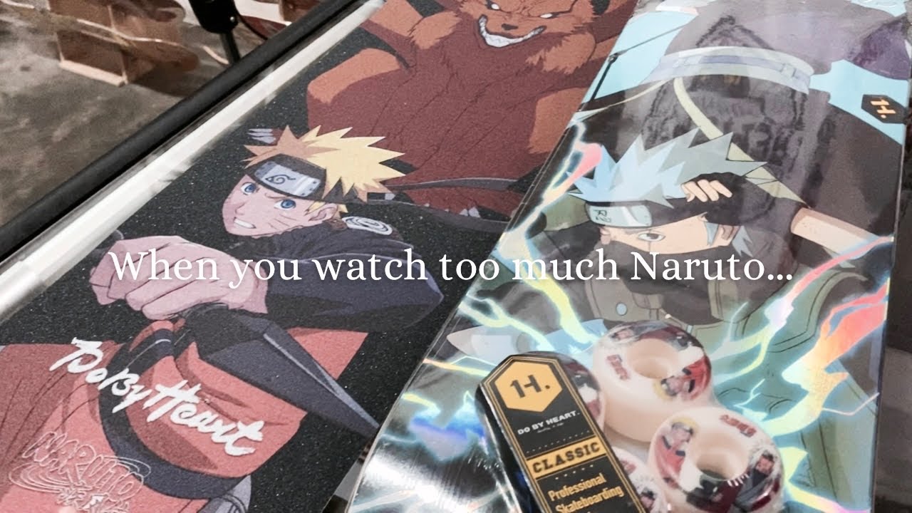 Getting my FULL naruto skateboard setup 🏂