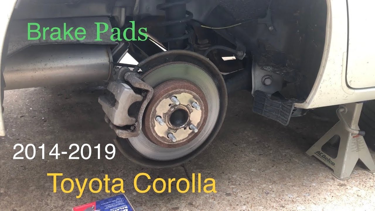 Toyota Corolla 2014-2019 как заменить задние тормозные колодки.