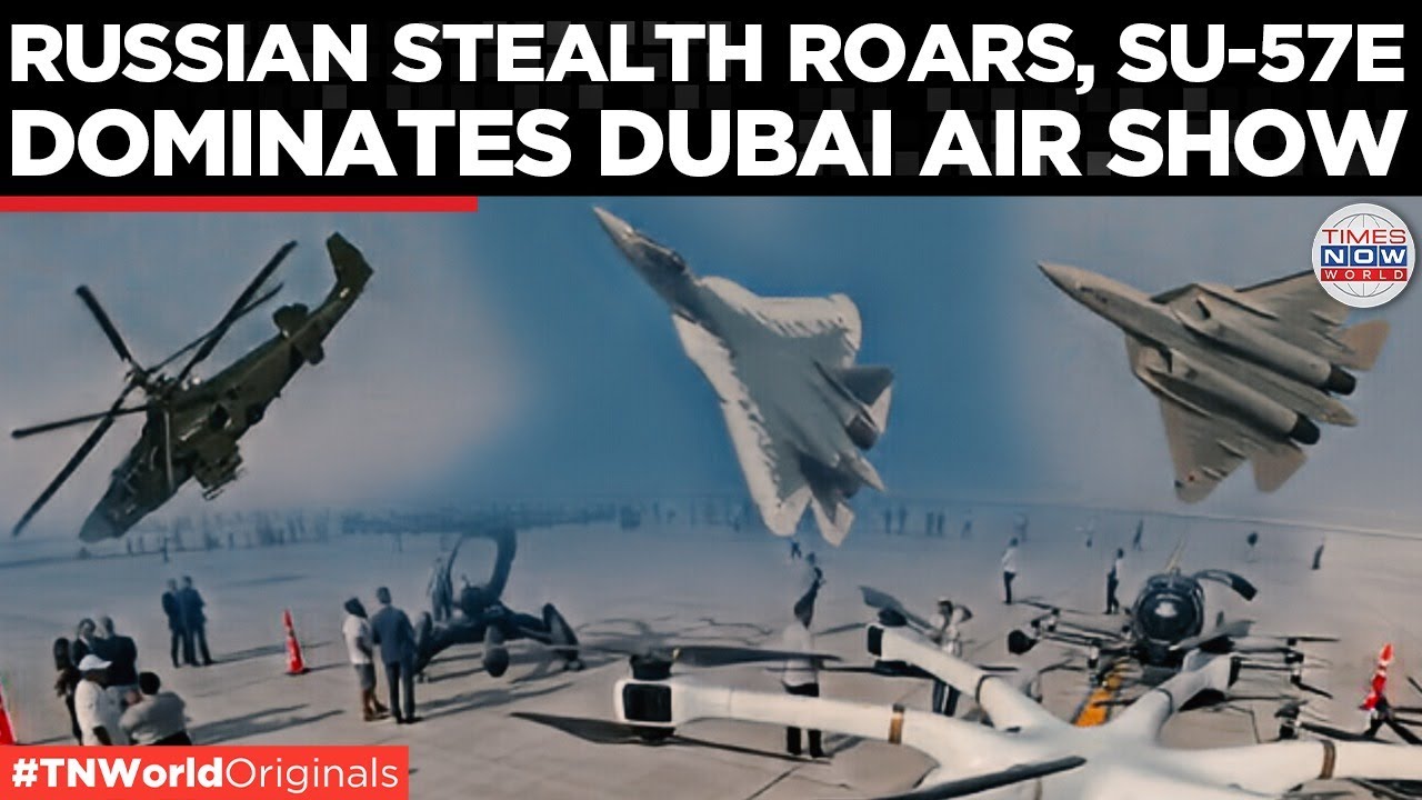 RUSSIAN STEALTH ROARS: Su-57E Delivers Daring Aerobatics At Dubai Air Show!
