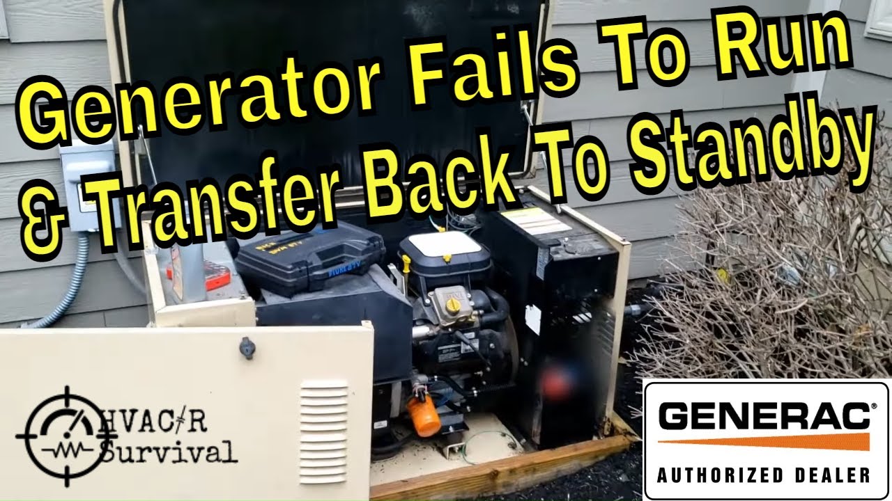 Генератор Generac не запускается и переходит в режим ожидания #GeneratorFailure