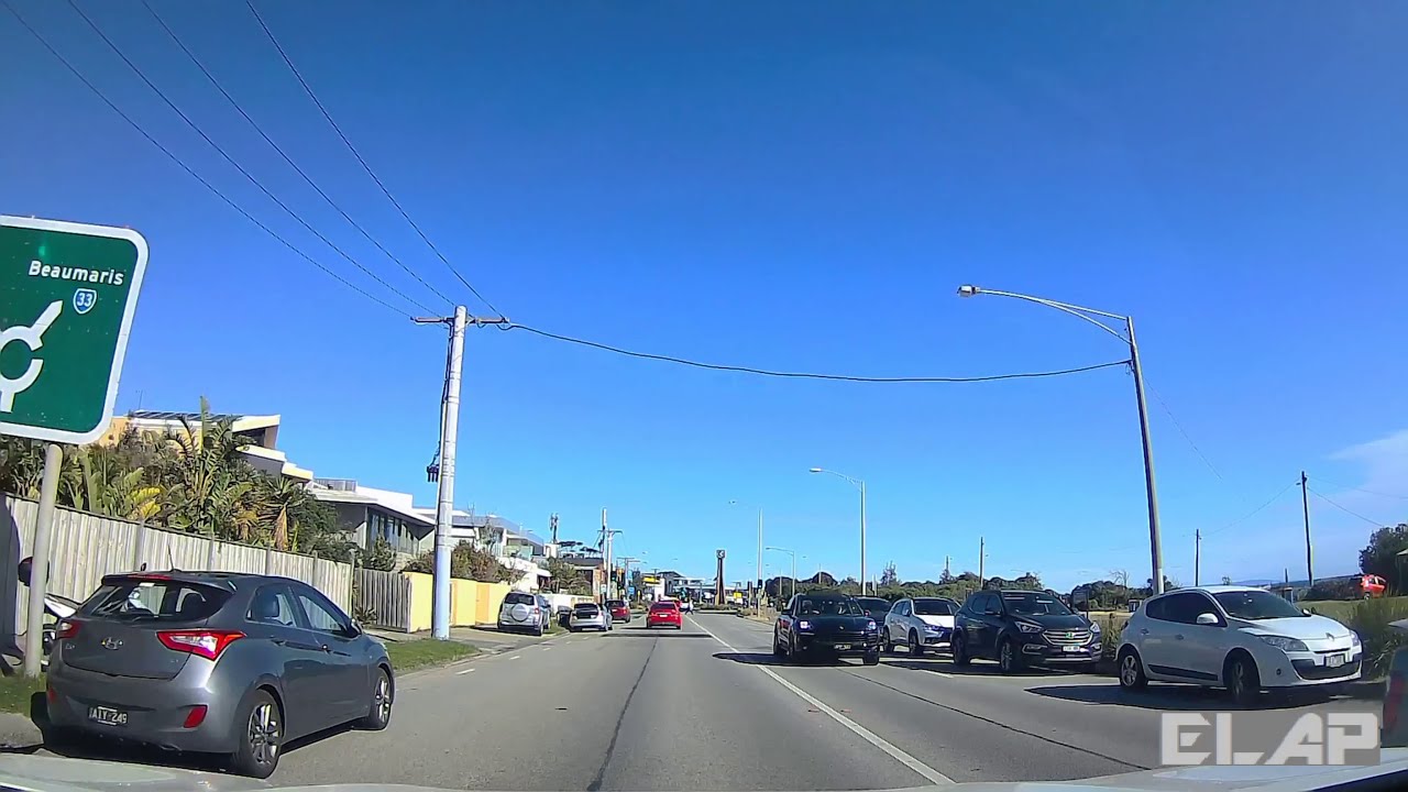 4K DASH CAM AUSTRALIA, VICTORIA, MELBOURNE.  30km costal drive from Elwood Beach to Seaford Beach