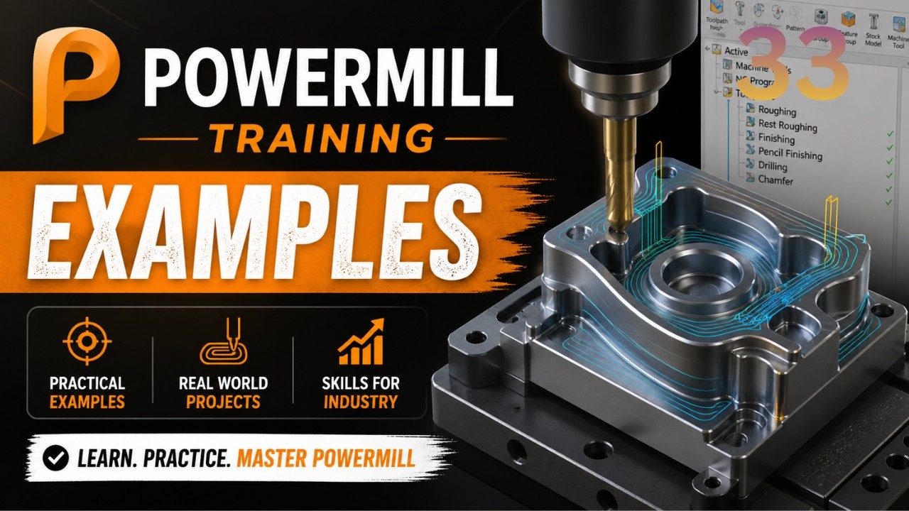 Powermill examples-Bracket part 1 امثلة على الباورميل
