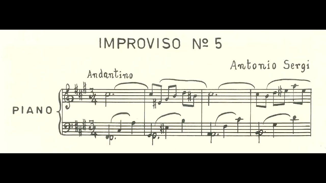 Antonio Sergi - Improviso No.5 (Achille Picchi, piano)