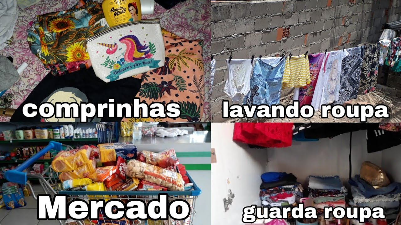 VLOG: LAVANDO ROUPA, ARRUMANDO MEU GUARDA ROUPA, FAZENDO COMPRAS E MUITO +